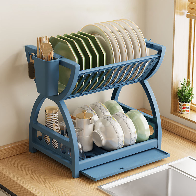 Food Storage Organiser - Space Saving Dish Drying Rack 1