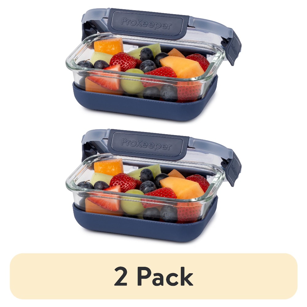 Food Storage Pantry - 2 Pack 1.6 Cup Glass Food