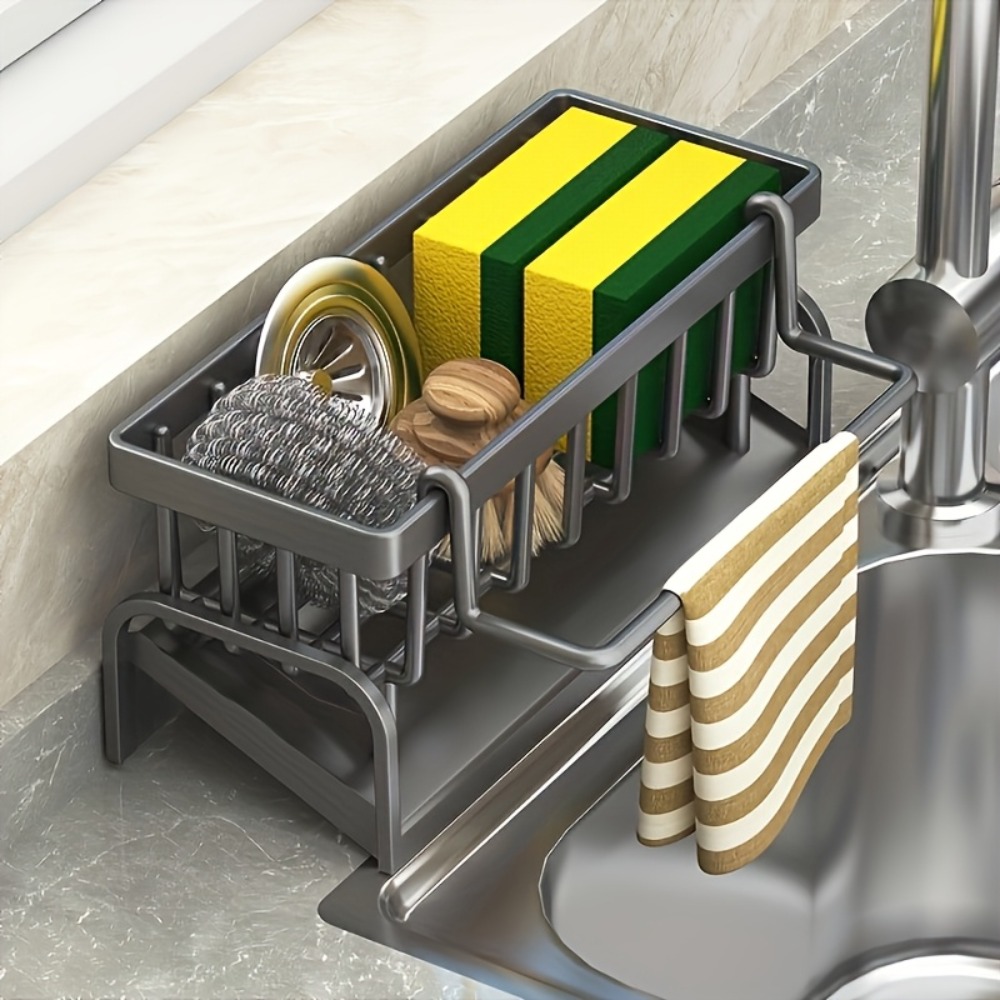 Food Storage Organiser - Kitchen Sink Caddy Sponge Holder, Rustproof