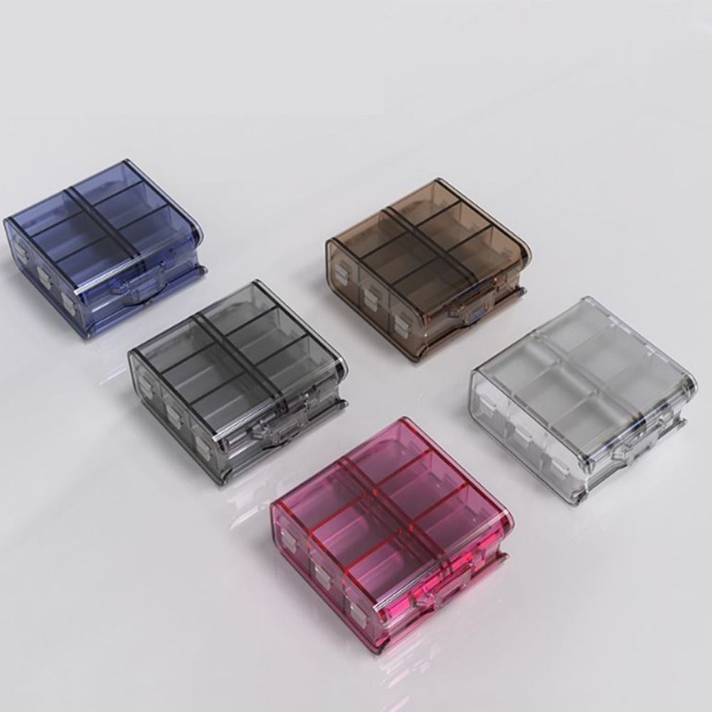 Food Storage Large Plastic Containers - 12 Grids Pill Dispenser Box Double