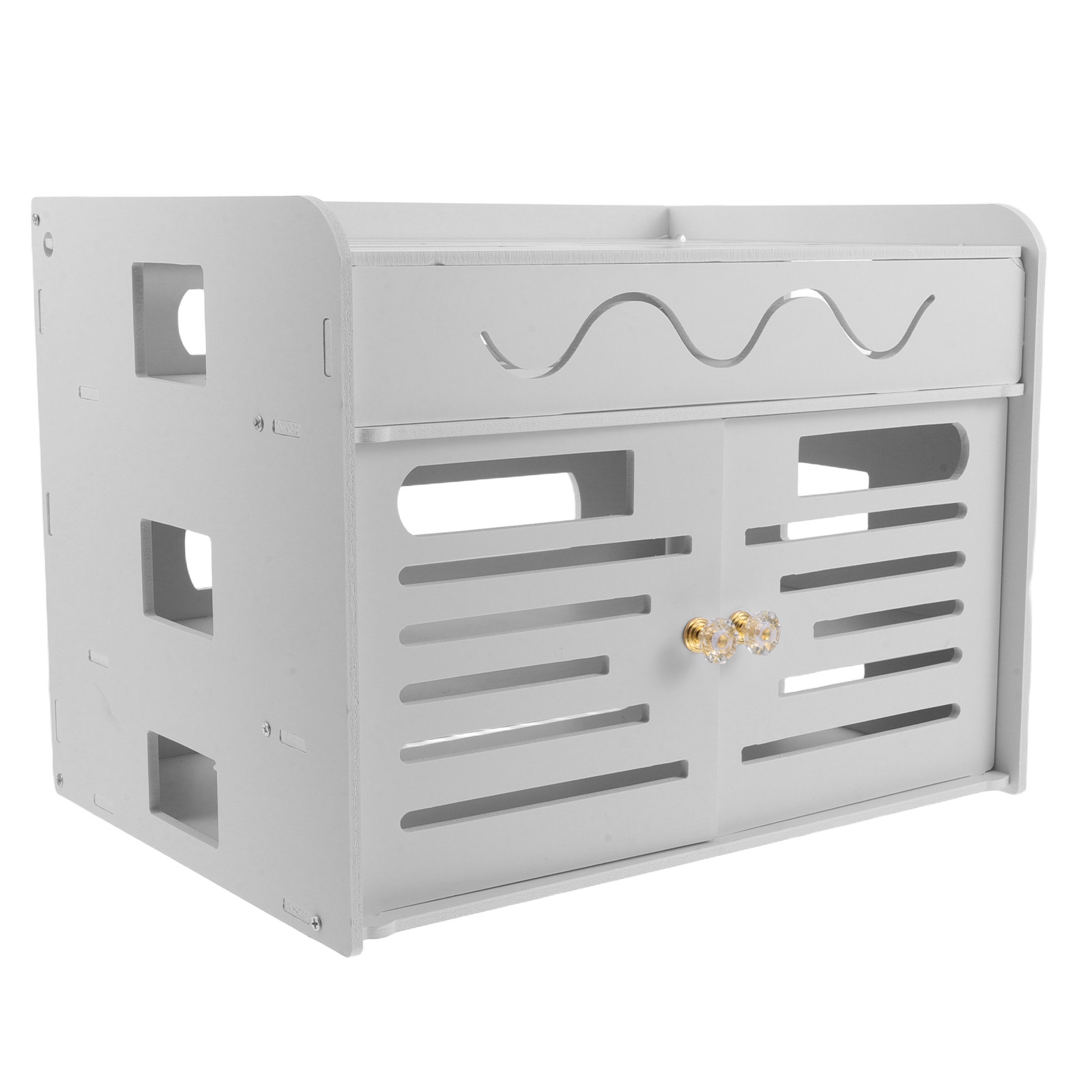 Food Storage Box Plastic - 3 Layers Router Organizer Box White