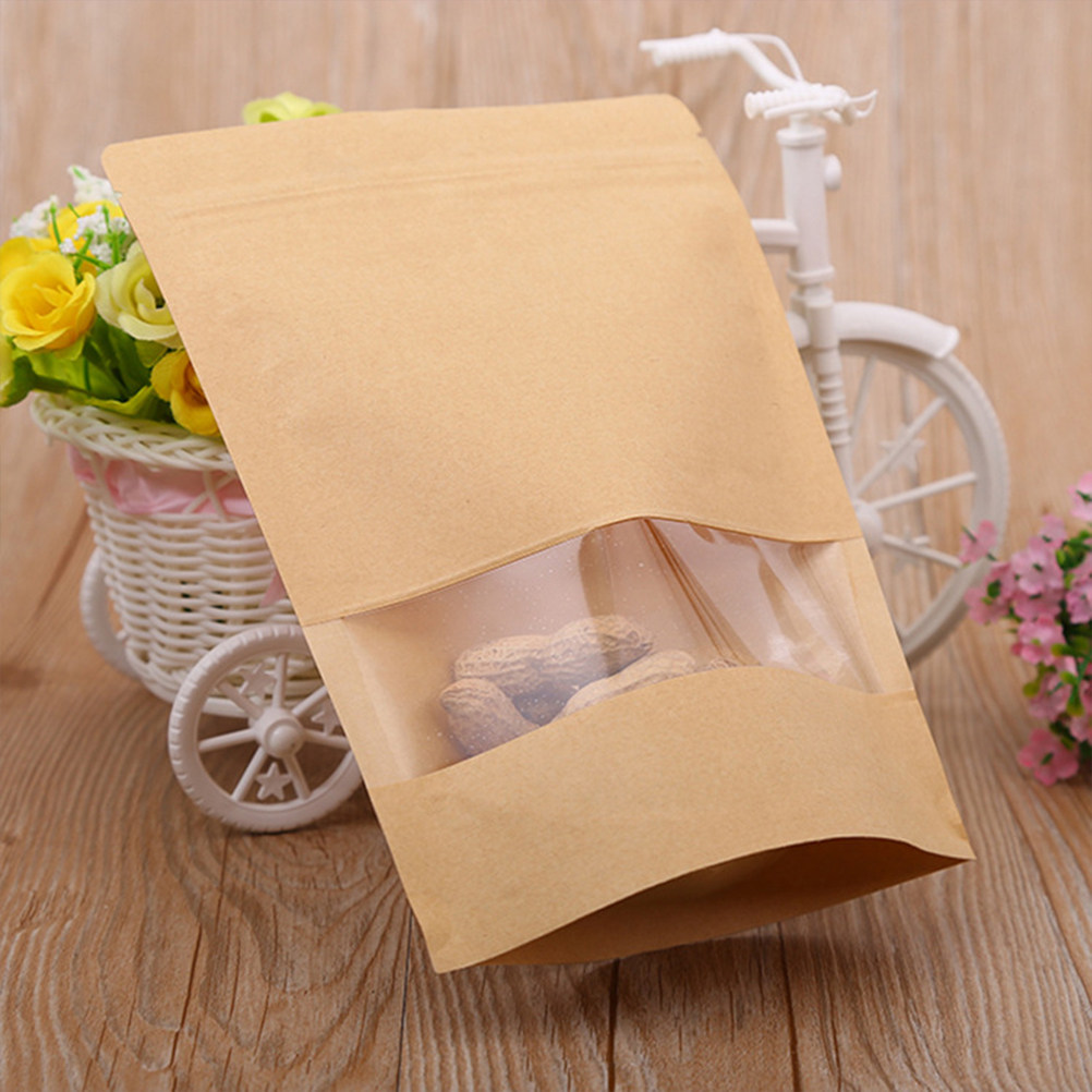 Food Storage Is - 50Pcs Standing Kraft Paper Zipper Seal