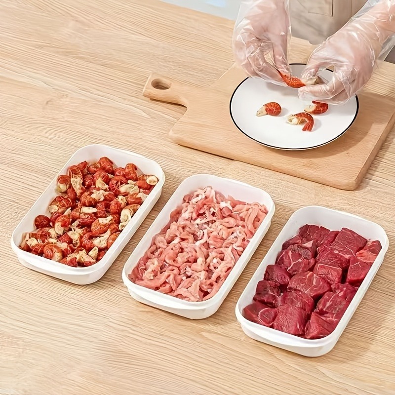 Food Storage Box Plastic - 1/3/10PC Portable Refrigerator Meat Fresh-Keeping Box