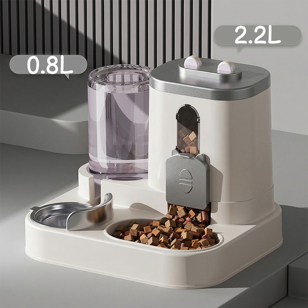 Food Storage Large Plastic Containers - Automatic Feeder Dog Cat Food Bowl