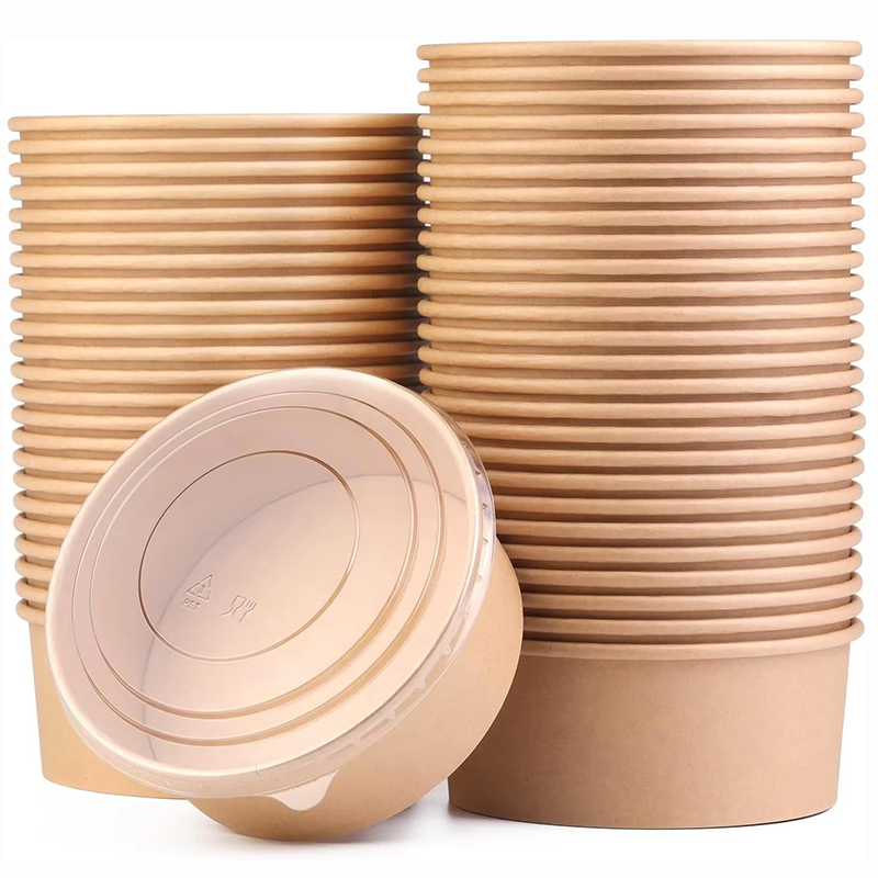 Food Storage Hot Box - 15pcs Kraft Paper Bowls, Fruit Salad