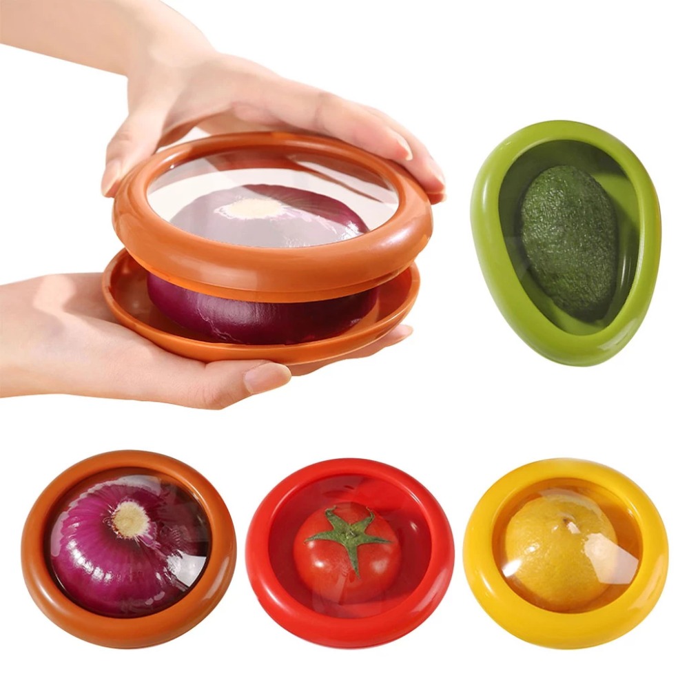 Food Storage Box Plastic - Transparent Avocado Fresh Keeping Food Saver