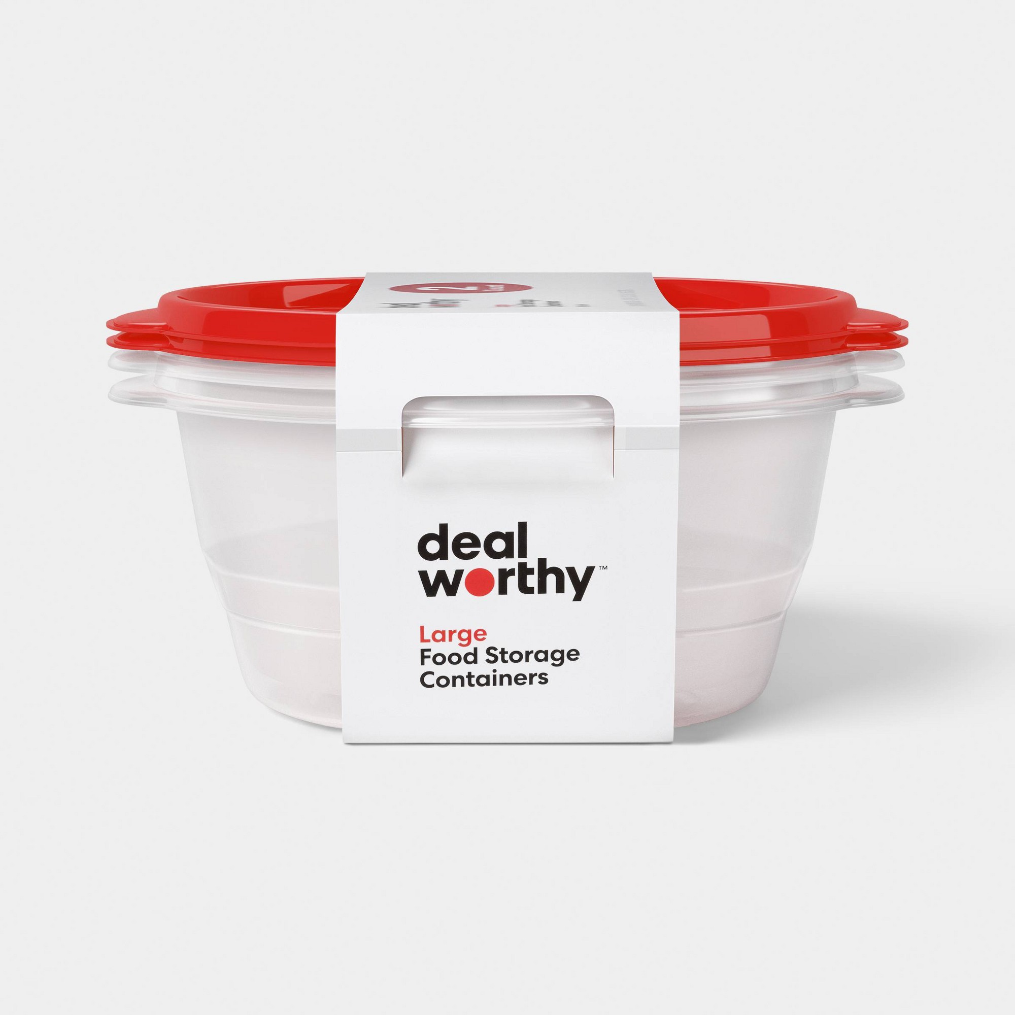Food Storage Large Plastic Containers - 2ct Large Round Food Storage Containers