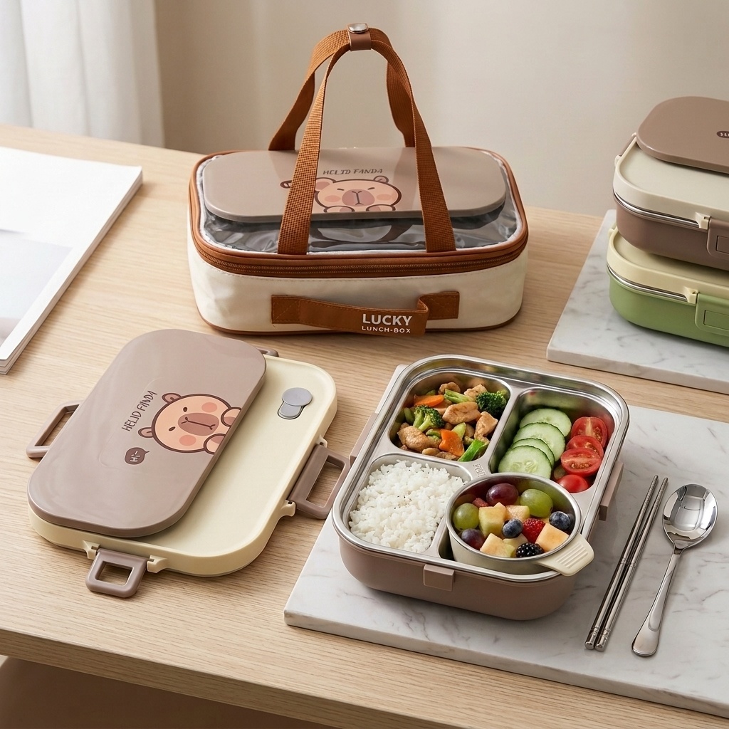 Food Storage Vault - 304 Stainless Steel Bento Lunch Box