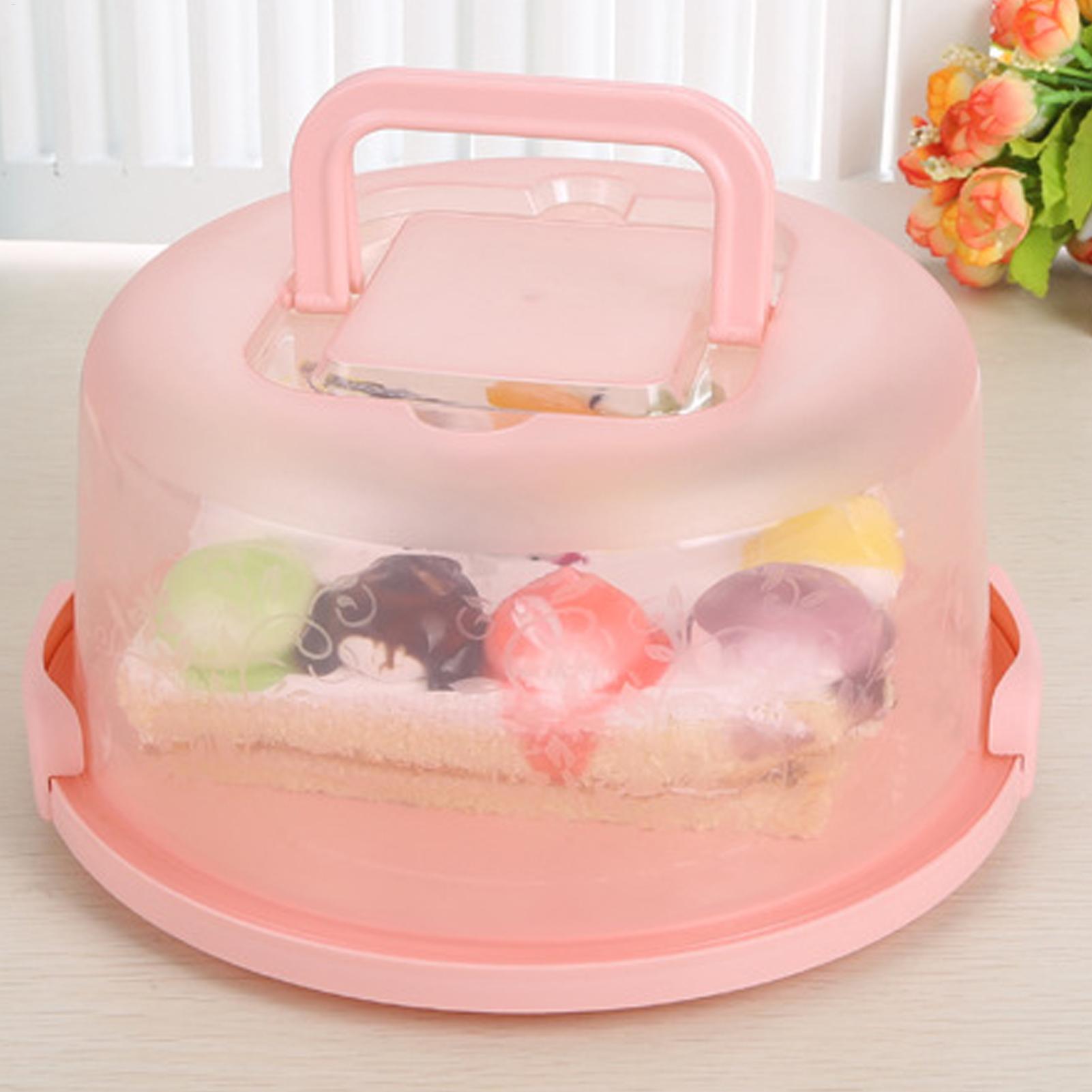 Food Storage Box Plastic - Handheld Cake Carrier Reusable Airtight Box