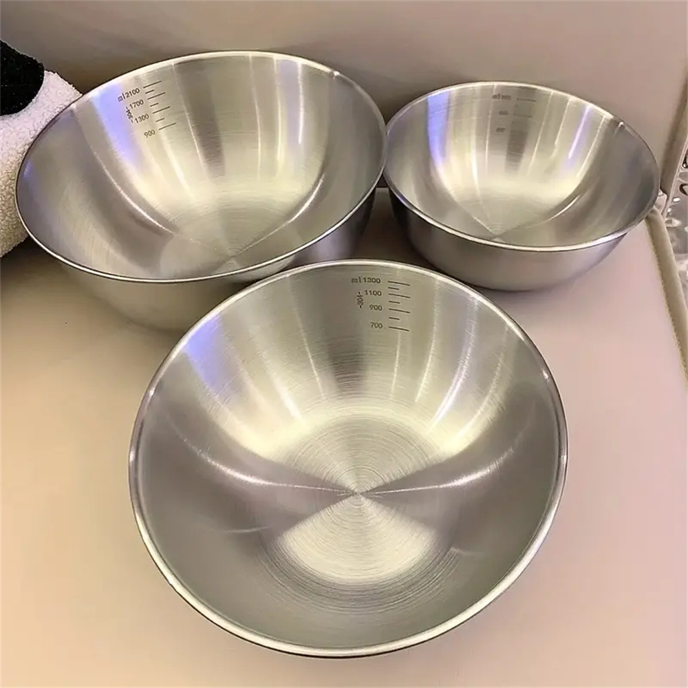 Food Storage Eco Friendly - 1-3 Stainless Steel Bowl Set with