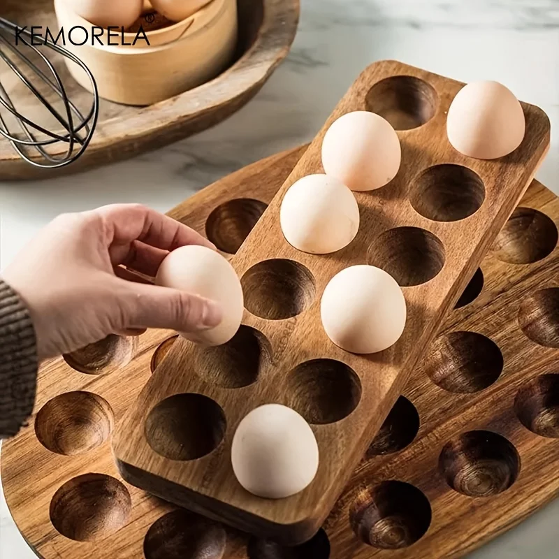 Food Storage Vault - KEMORELA 1PCS Modern Wooden Egg Storage