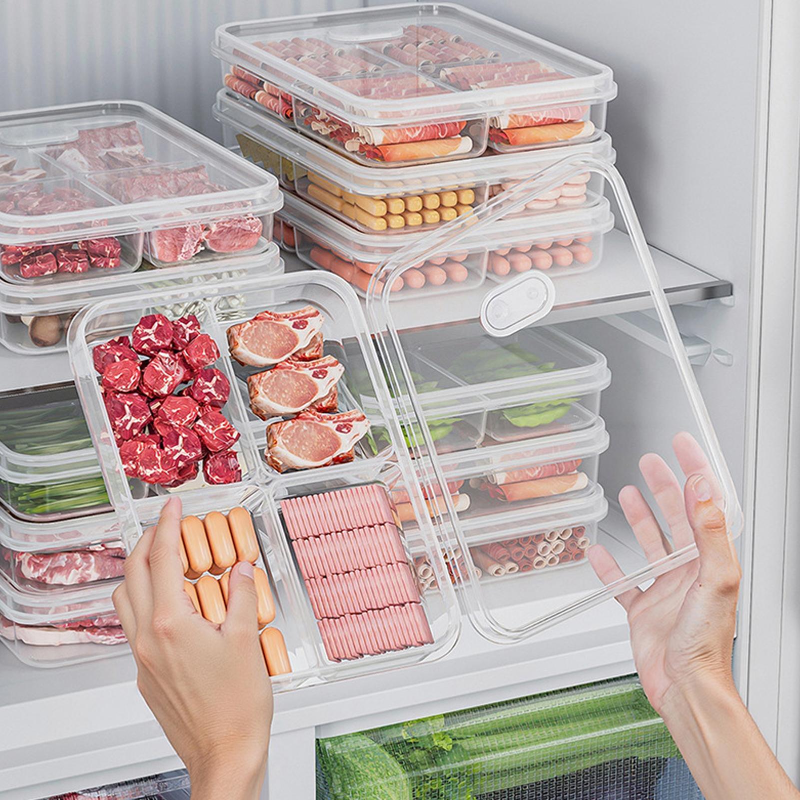 Food Storage Box Plastic - 1PC Refrigerator Storage Box Meat Vegetable