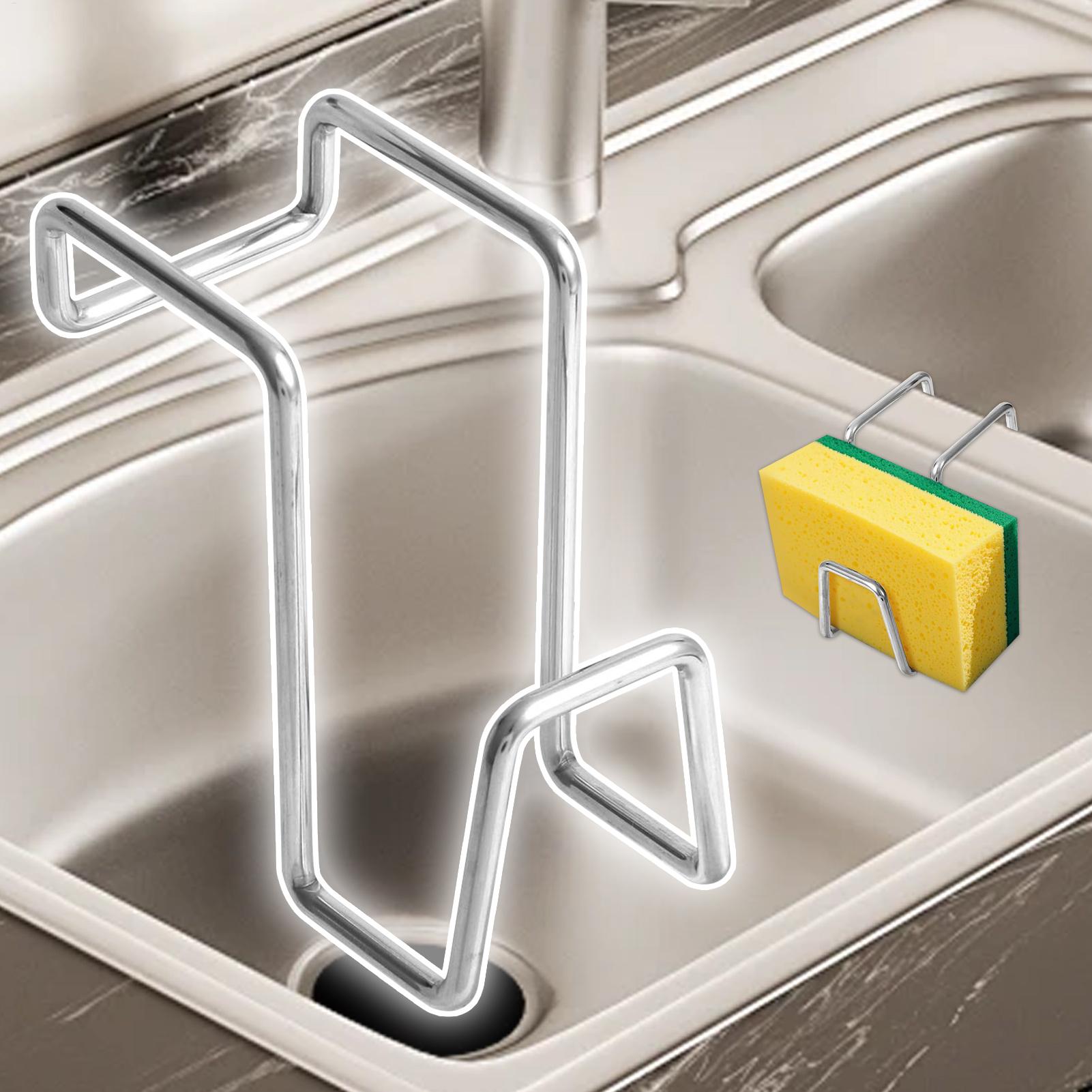 Food Storage Organiser - Sink sponge rack Double-Basin Sink Dish