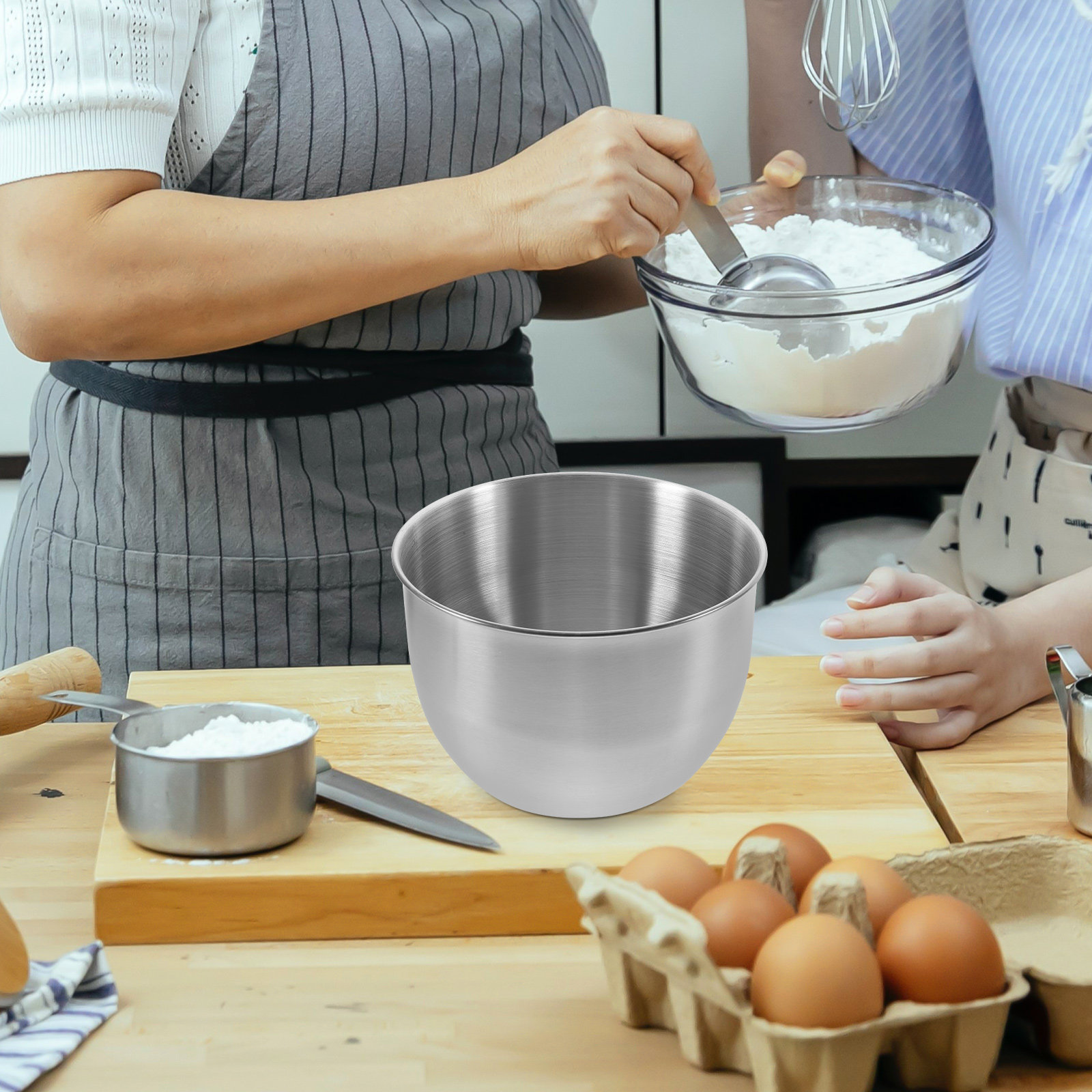 Storage Food Prep - Deep Stainless Steel Mixing Bowl Thick