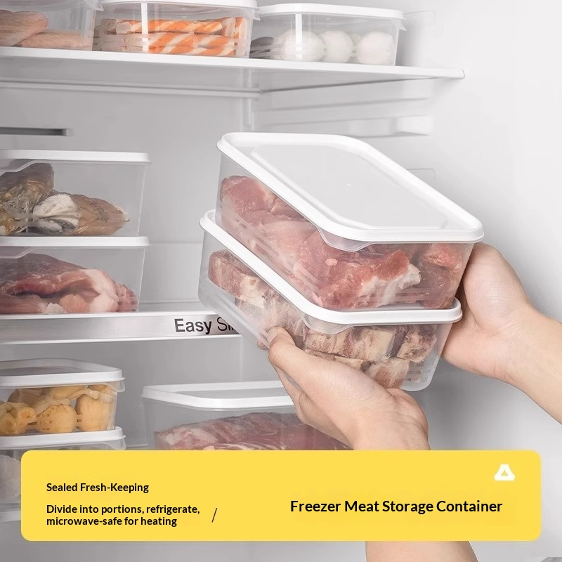 Food Storage Eco Friendly - 2000ml Refrigerator Frozen Meat Fresh-keeping Box,Freeze-resistant