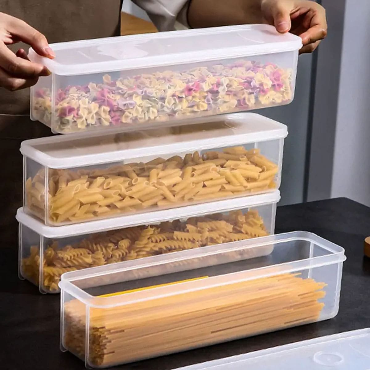 Food Storage Box Plastic - 1 Plastic Transparent Storage Box, Refrigerator