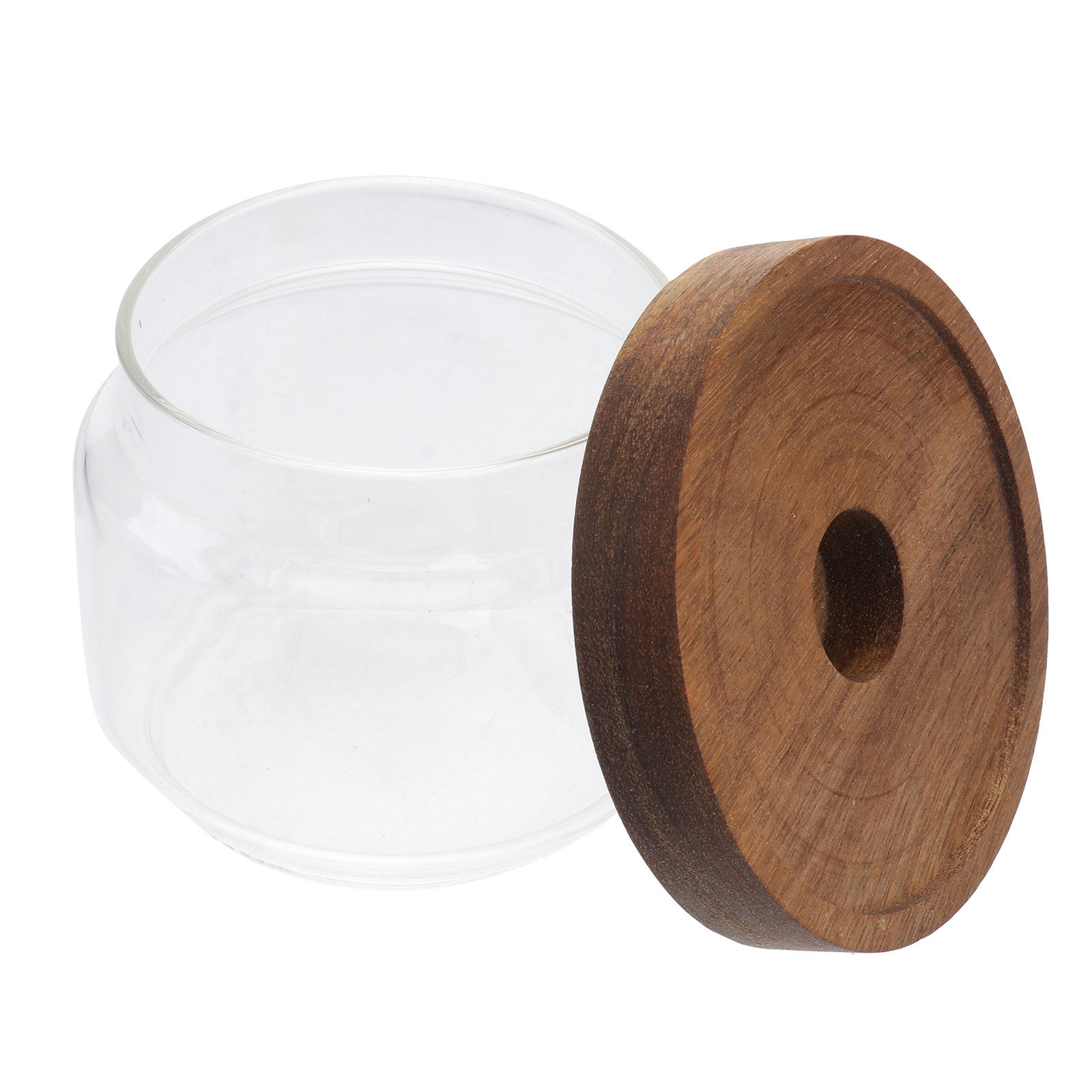 350Ml Clear Heat-Resistant Gla - đánh giá và giá Food Storage Jars With Wooden Lids