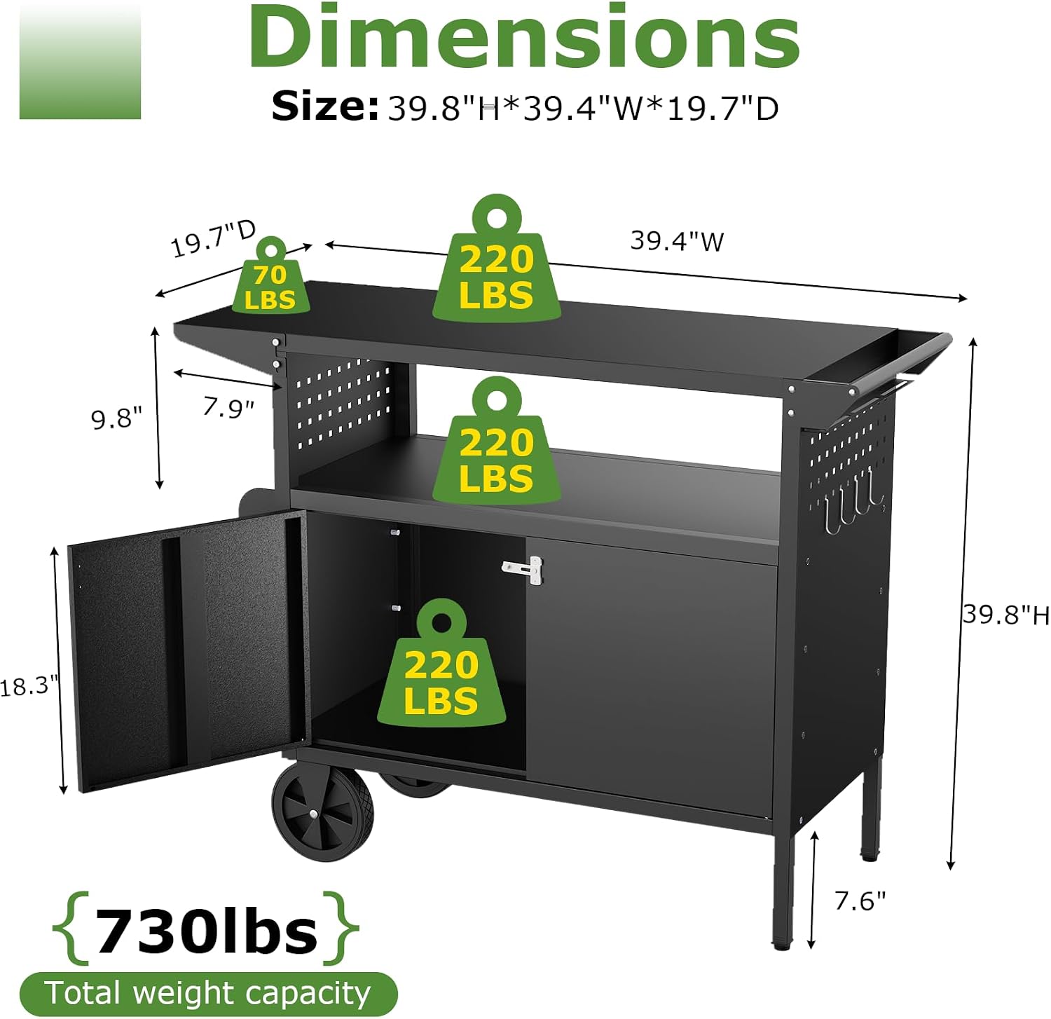 Outdoor Grill Cart Table With  - đánh giá và giá Food Storage For Room