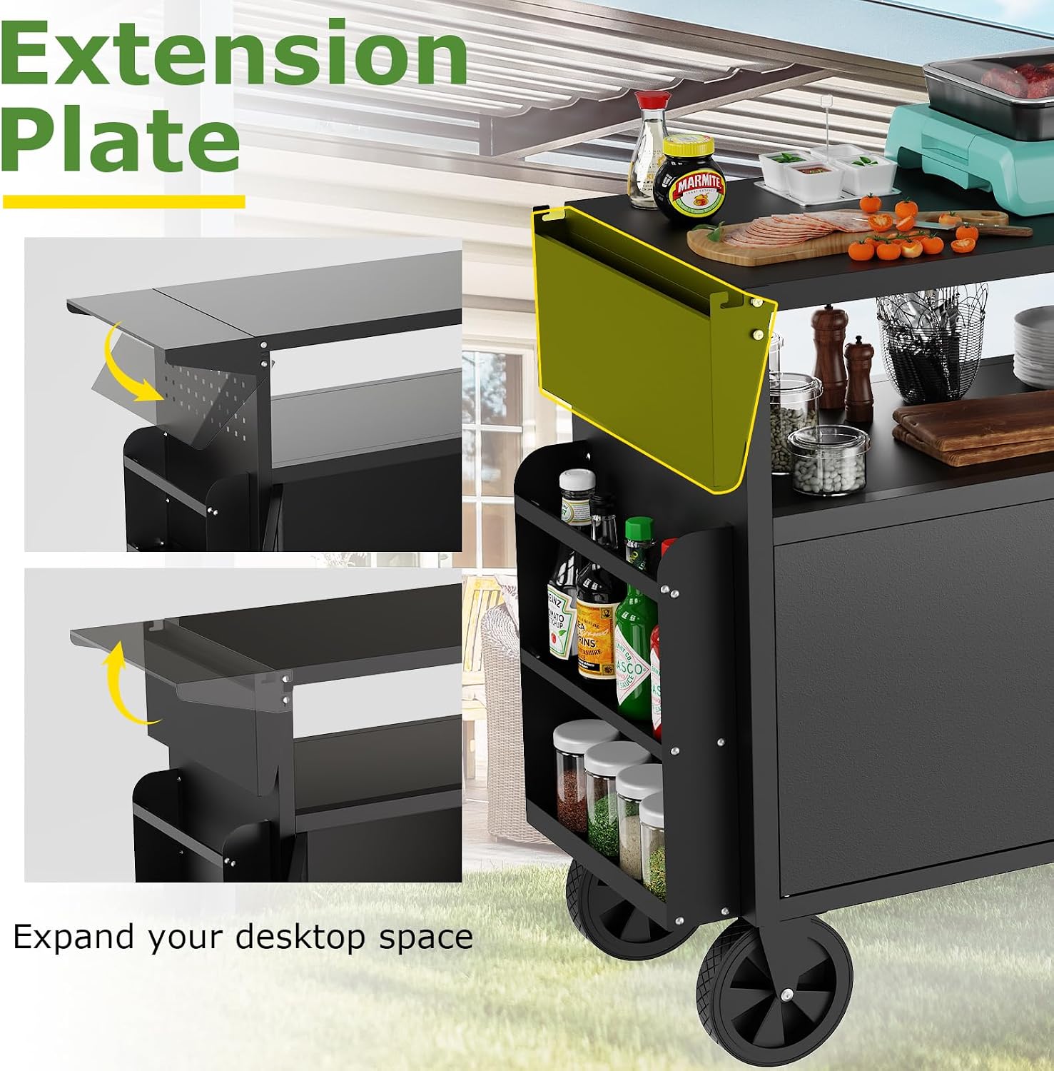 Outdoor Grill Cart Table With  - đánh giá và giá Food Storage For Room