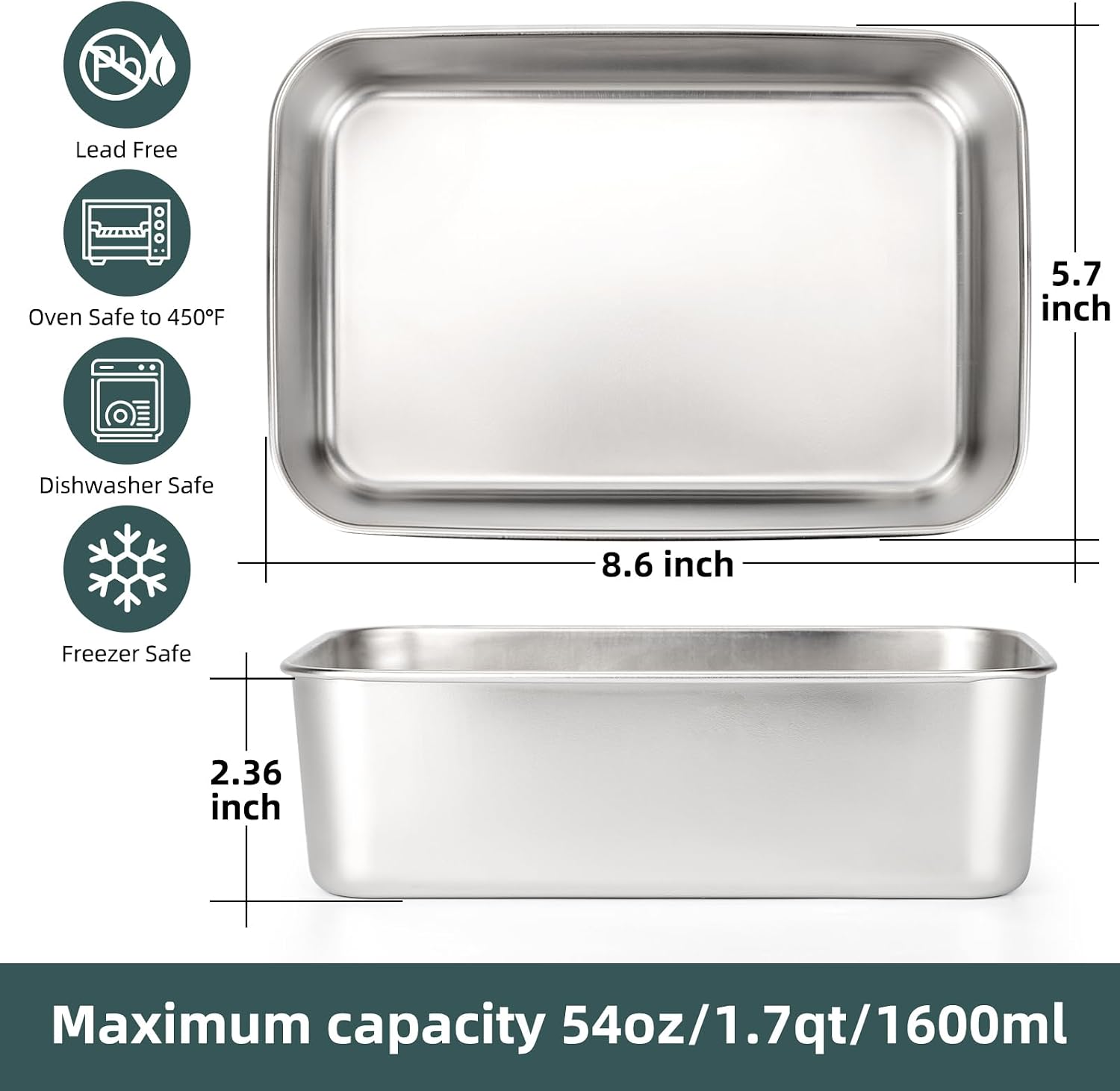 6 Pack(57oz) Stainless Steel F - đánh giá và giá Storage Food Prep