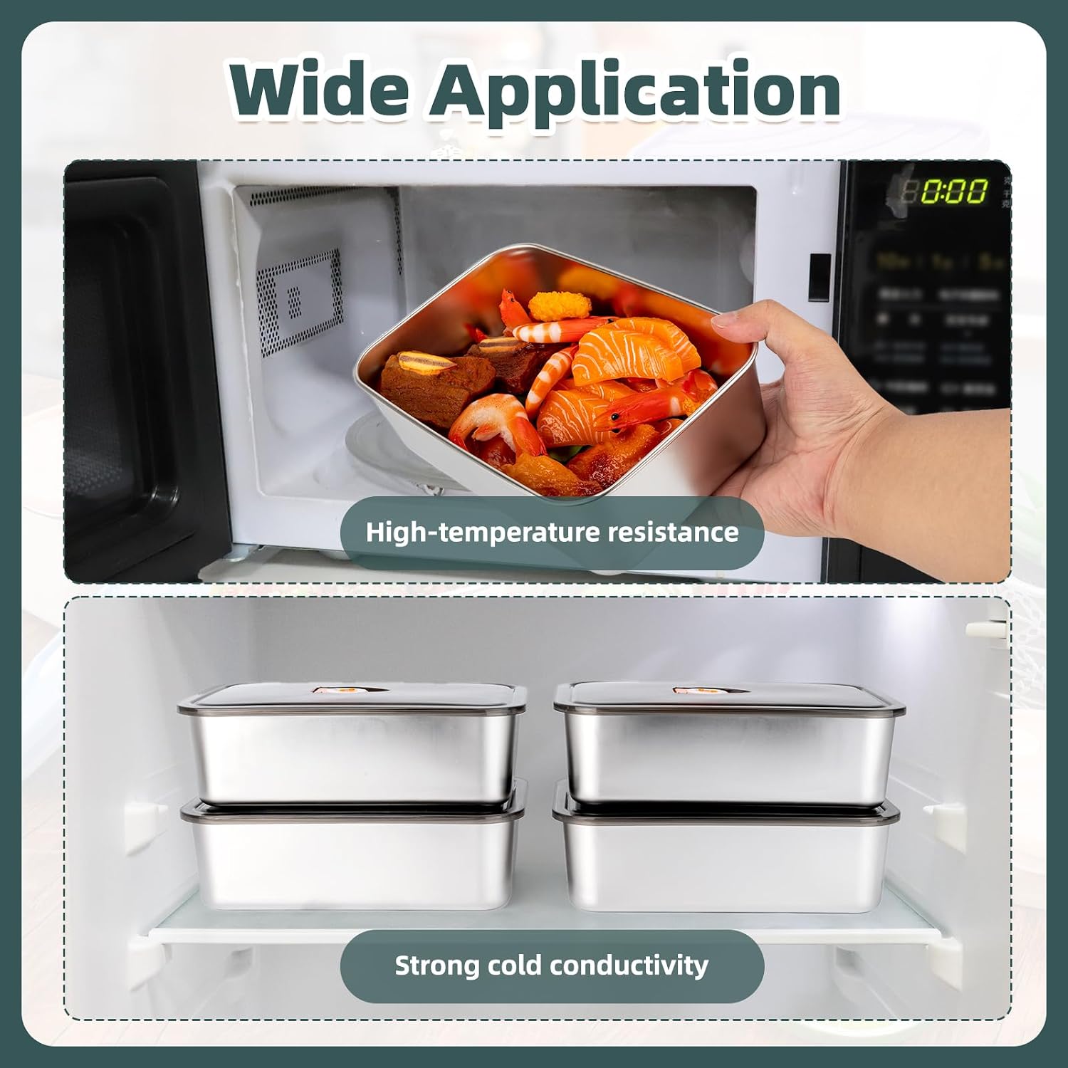 6 Pack(57oz) Stainless Steel F - đánh giá và giá Storage Food Prep