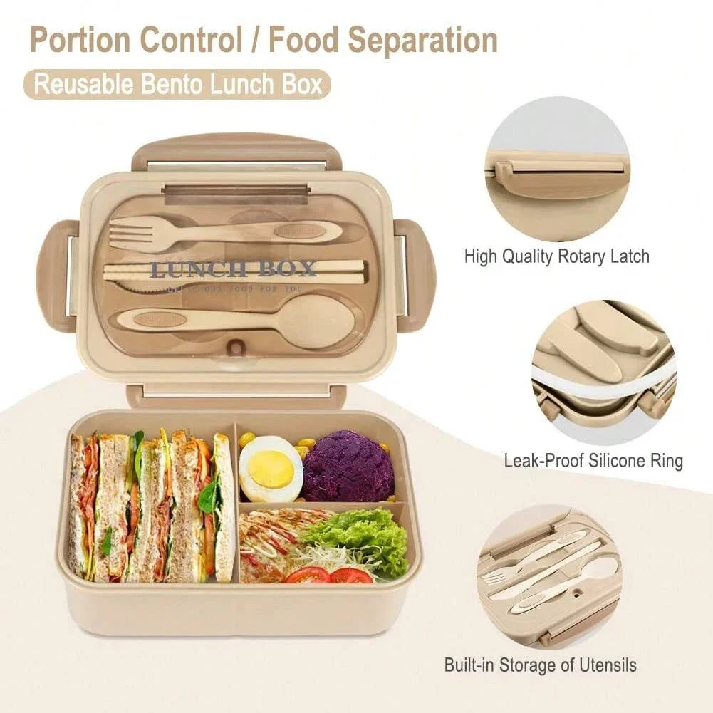 Adult Bento Box with 3 Compart - đánh giá và giá Food Storage Vault