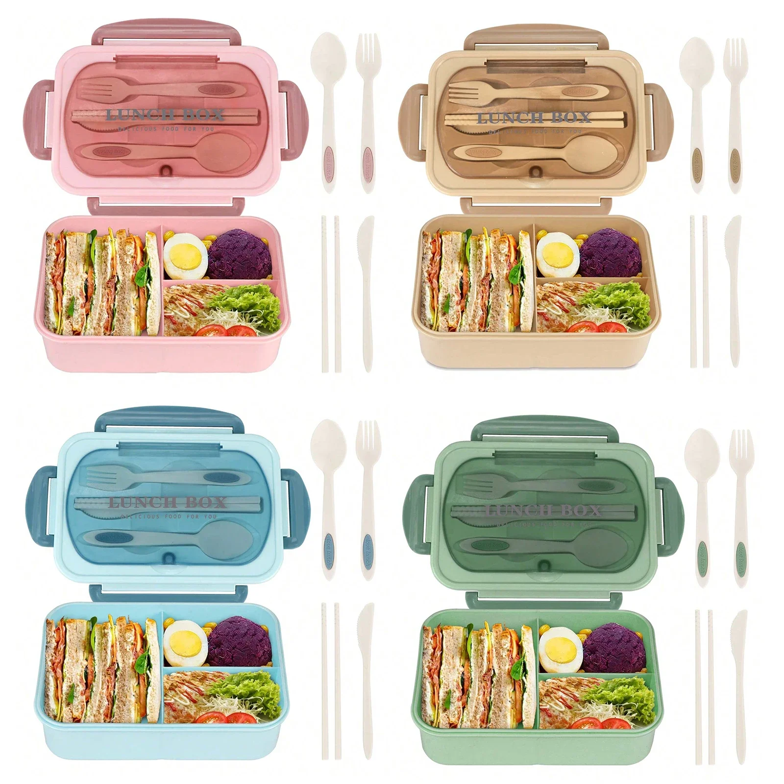 Adult Bento Box with 3 Compart - đánh giá và giá Food Storage Vault