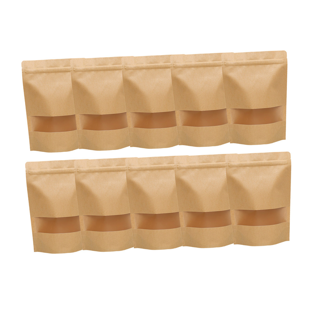 50Pcs Standing Kraft Paper Zip - đánh giá và giá Food Storage Is