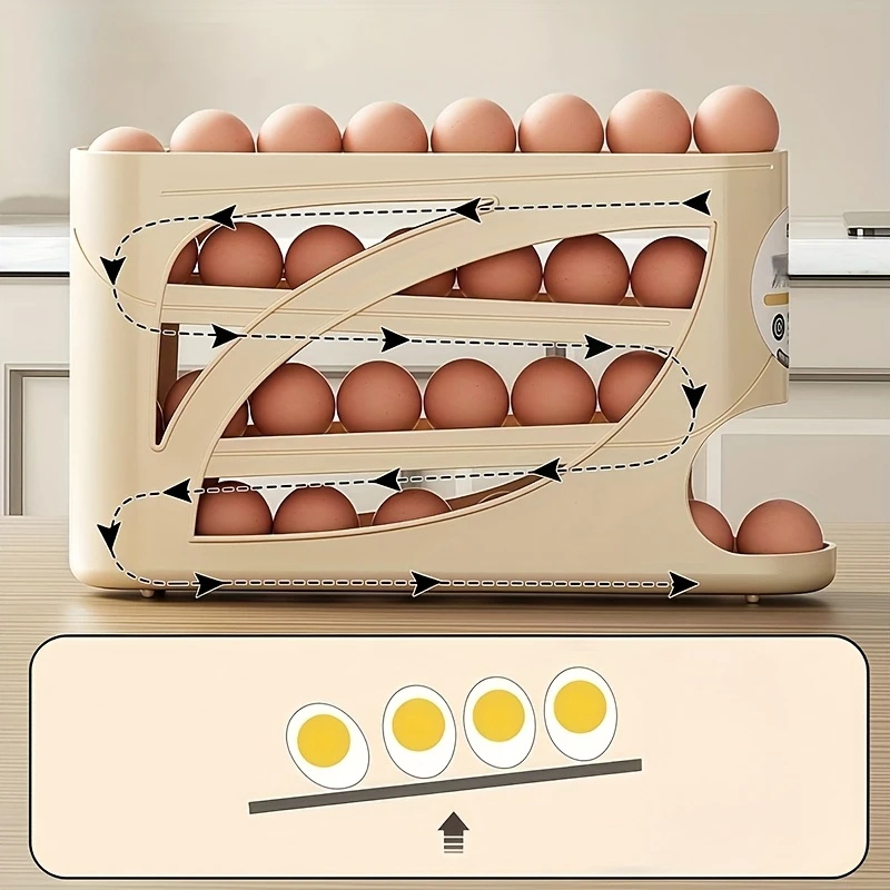 3-Tier Rolling Egg Storage Con - đánh giá và giá Food Storage Large Plastic Containers
