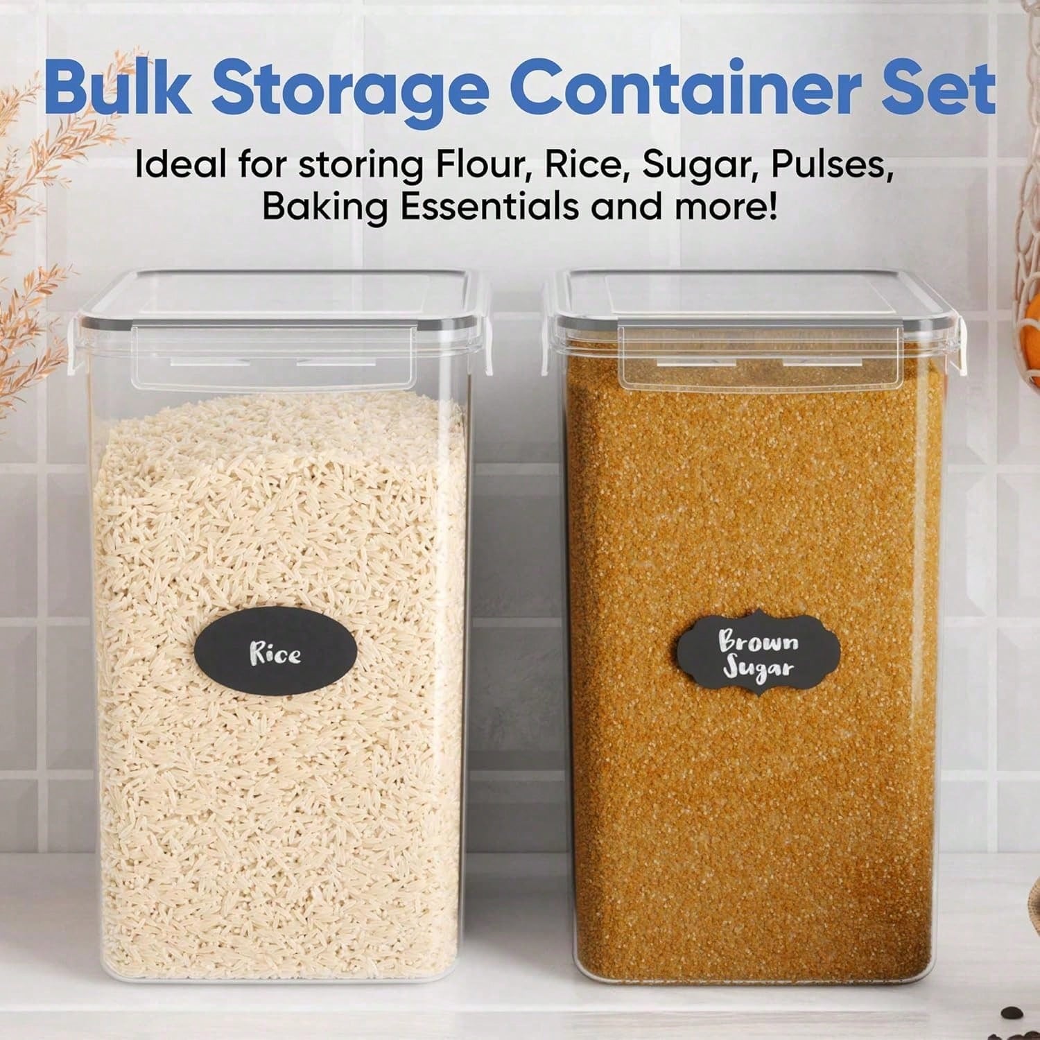 Extra Large Flour And Sugar St - đánh giá và giá Food Storage Large Plastic Containers