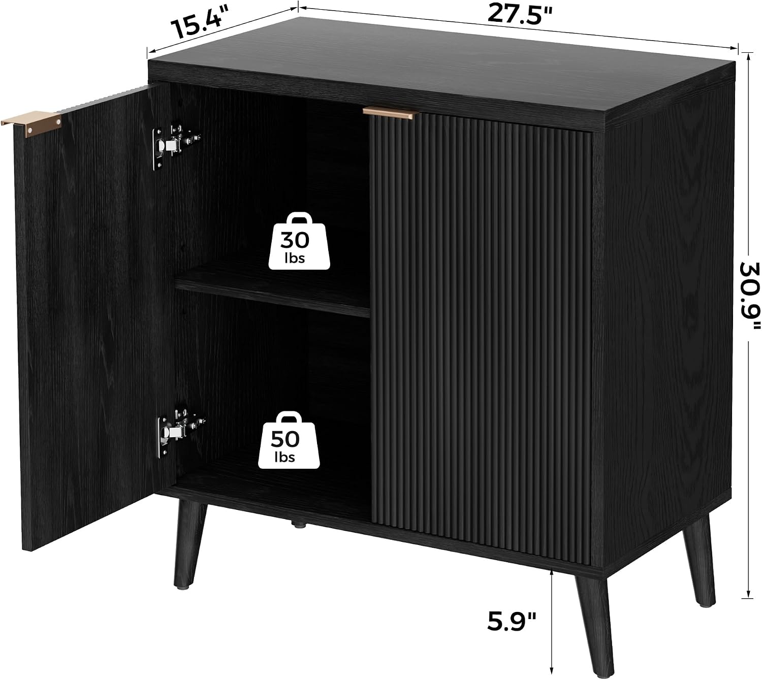 Fluted Buffet Cabinet With Sto - đánh giá và giá Food Storage For Room