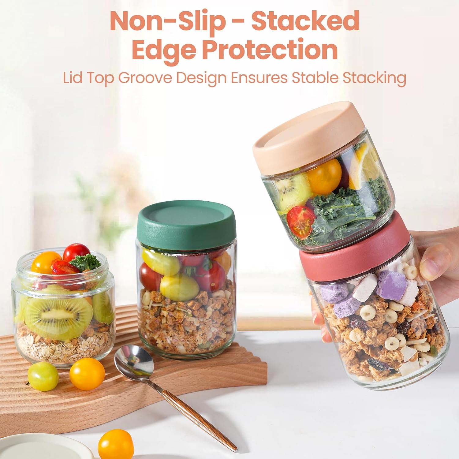 12Pack Overnight Oats Containe - đánh giá và giá Food Storage Jars Airtight