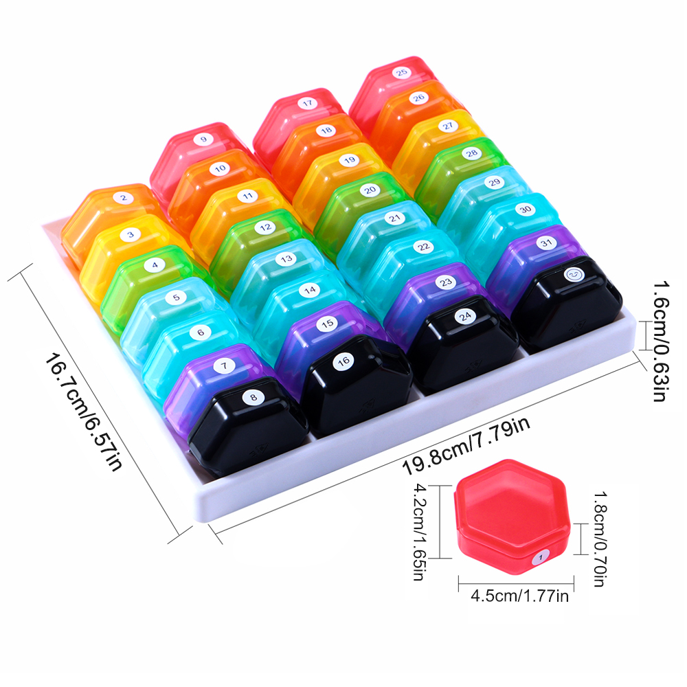 31 Day Monthly Pill Organizer  - đánh giá và giá Food Storage Vault