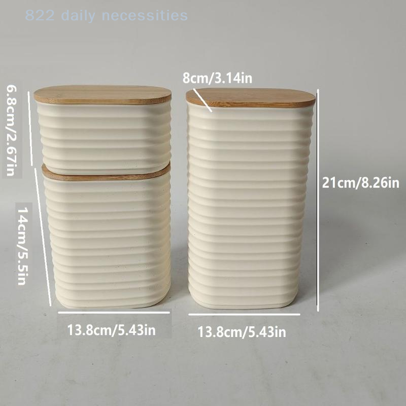 Wooden Efficient Pantry Storag - đánh giá và giá Food Storage Jars With Wooden Lids