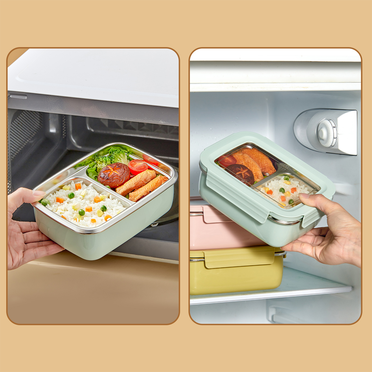 Microwave 304 Stainless Steel  - đánh giá và giá Food Storage Vault