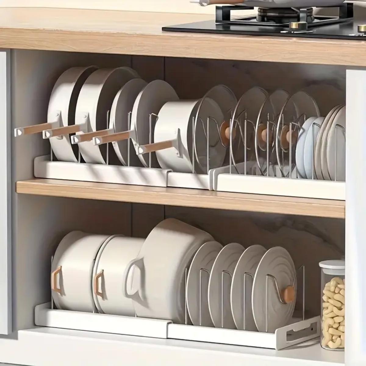 Expandable Kitchen Pot Pan Org - đánh giá và giá Food Storage Organiser