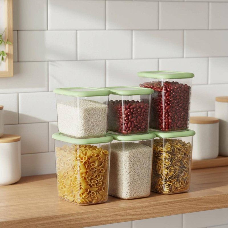 6 Pieces Airtight Food Storage - đánh giá và giá Food Storage Pantry