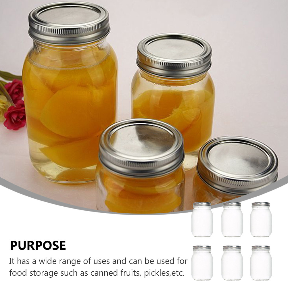 6Pcs Transparent Round Glass J - đánh giá và giá Food Storage Jars Airtight