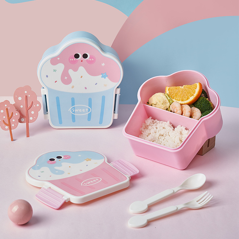 Cute Bento Lunch Box School He - đánh giá và giá Food Storage Vault