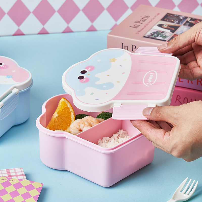Cute Bento Lunch Box School He - đánh giá và giá Food Storage Vault