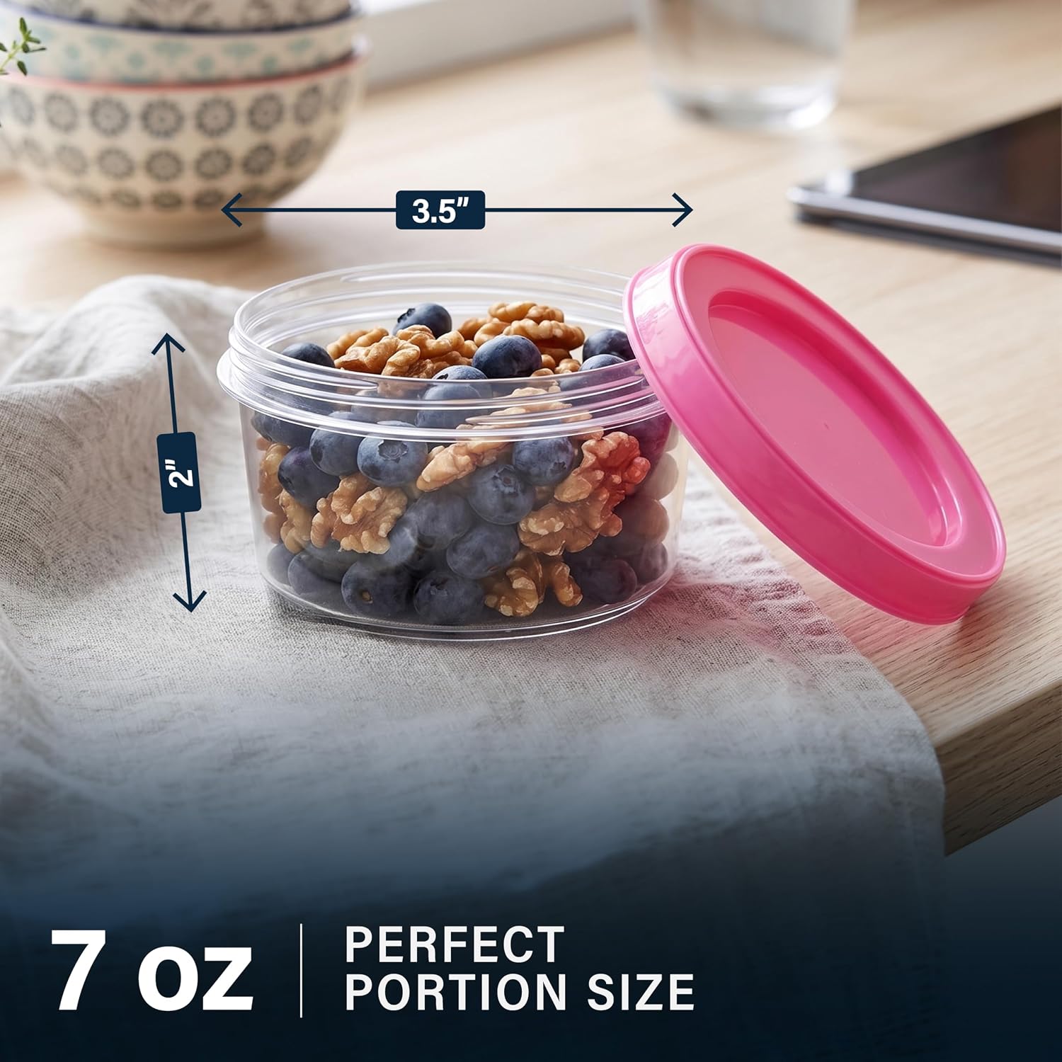 4 Pack - 7 oz Plastic Food Sto - đánh giá và giá Food Storage Jars With Wooden Lids