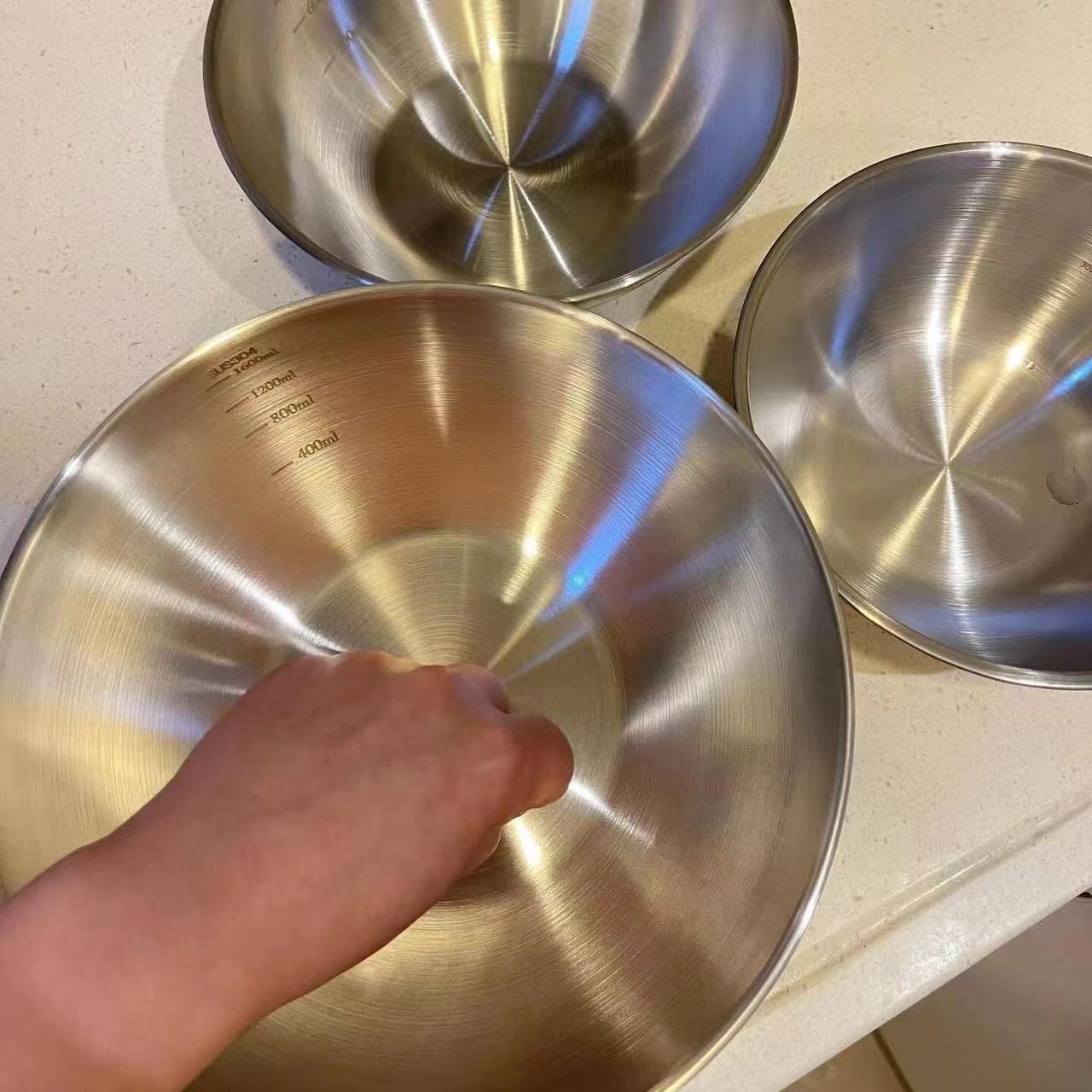 1-3 Stainless Steel Bowl Set w - đánh giá và giá Food Storage Eco Friendly