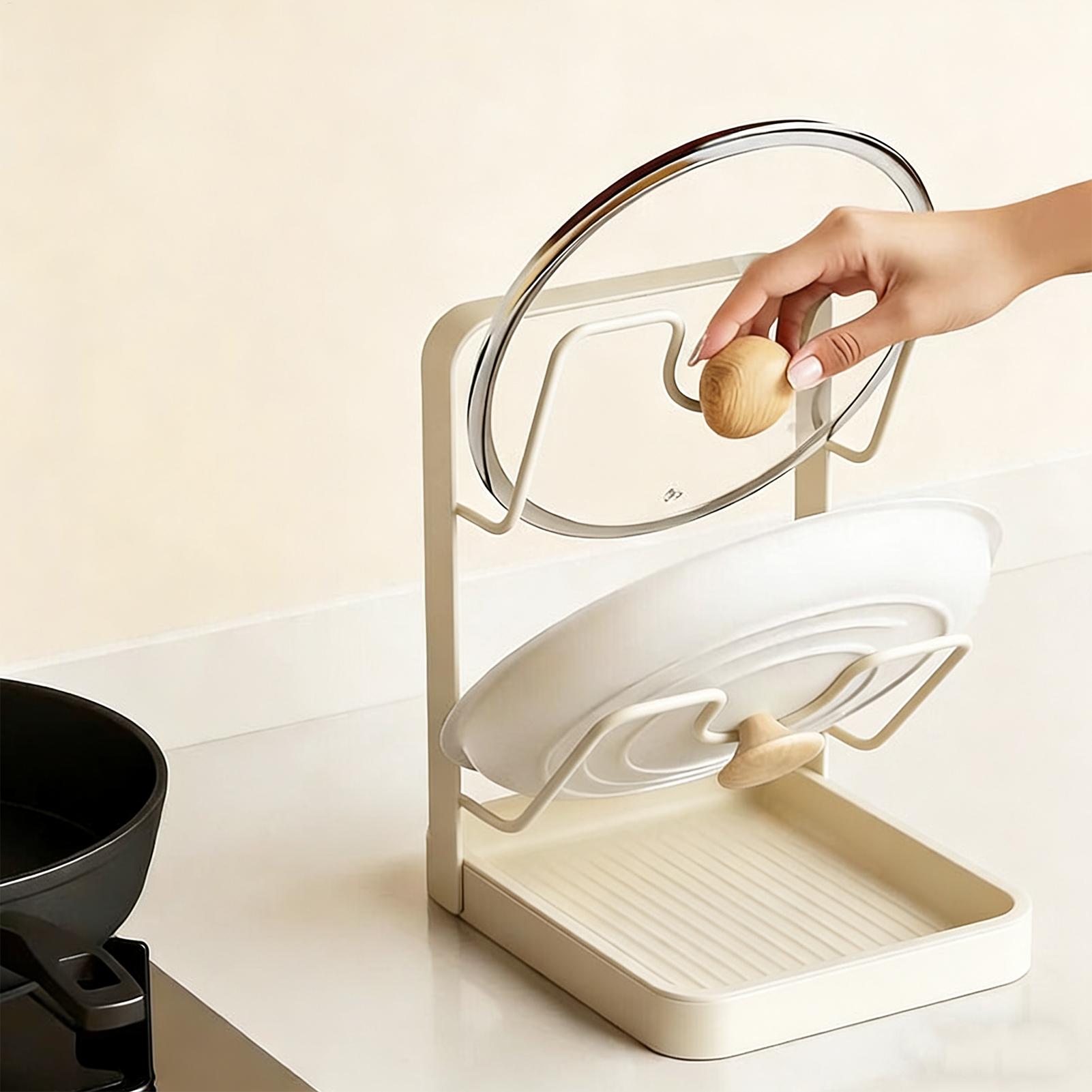 Pot Lid Organizer Anti-Slip Ki - đánh giá và giá Food Storage Organiser