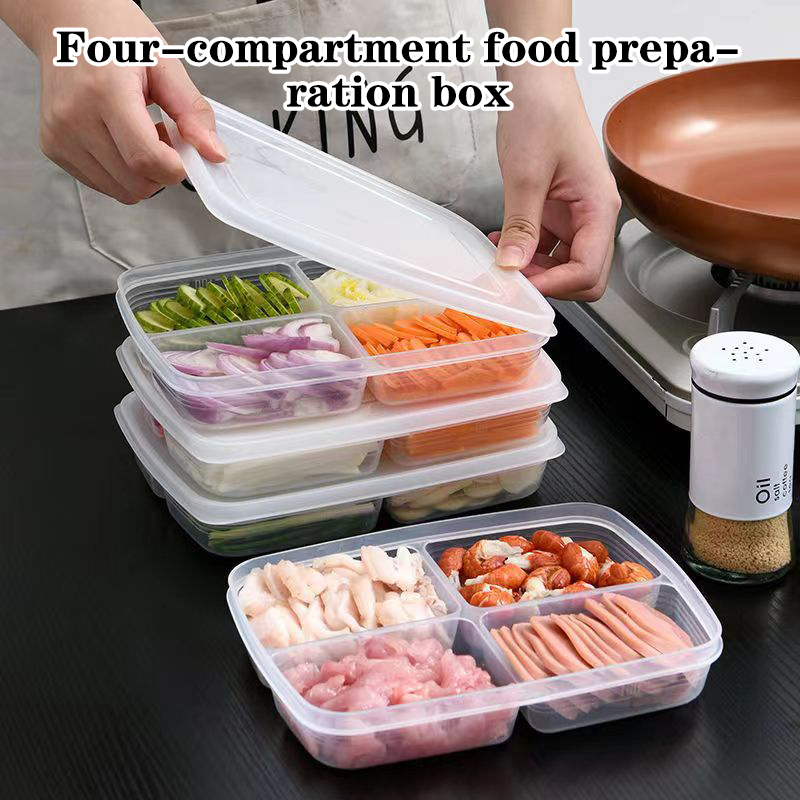 New【4 Grids Plastic Storage Bo - đánh giá và giá Food Storage Box Plastic