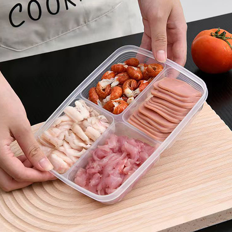 New【4 Grids Plastic Storage Bo - đánh giá và giá Food Storage Box Plastic