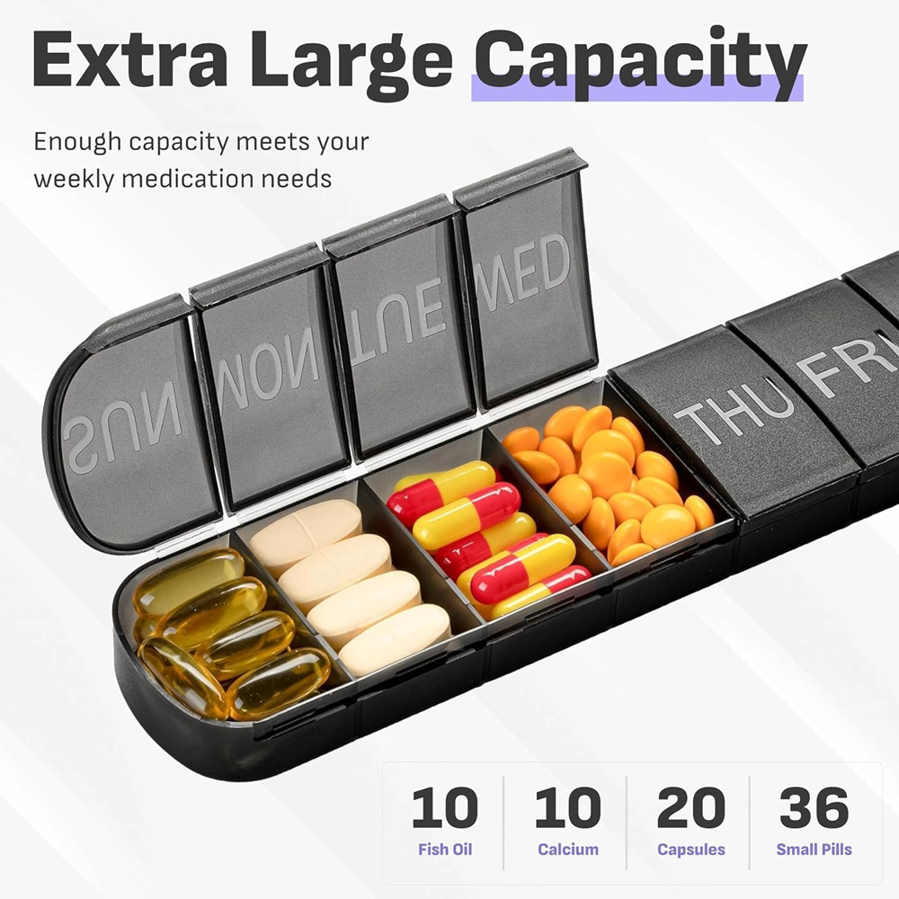 Travel Pill Box 7 Day Extra La - đánh giá và giá Food Storage Vault