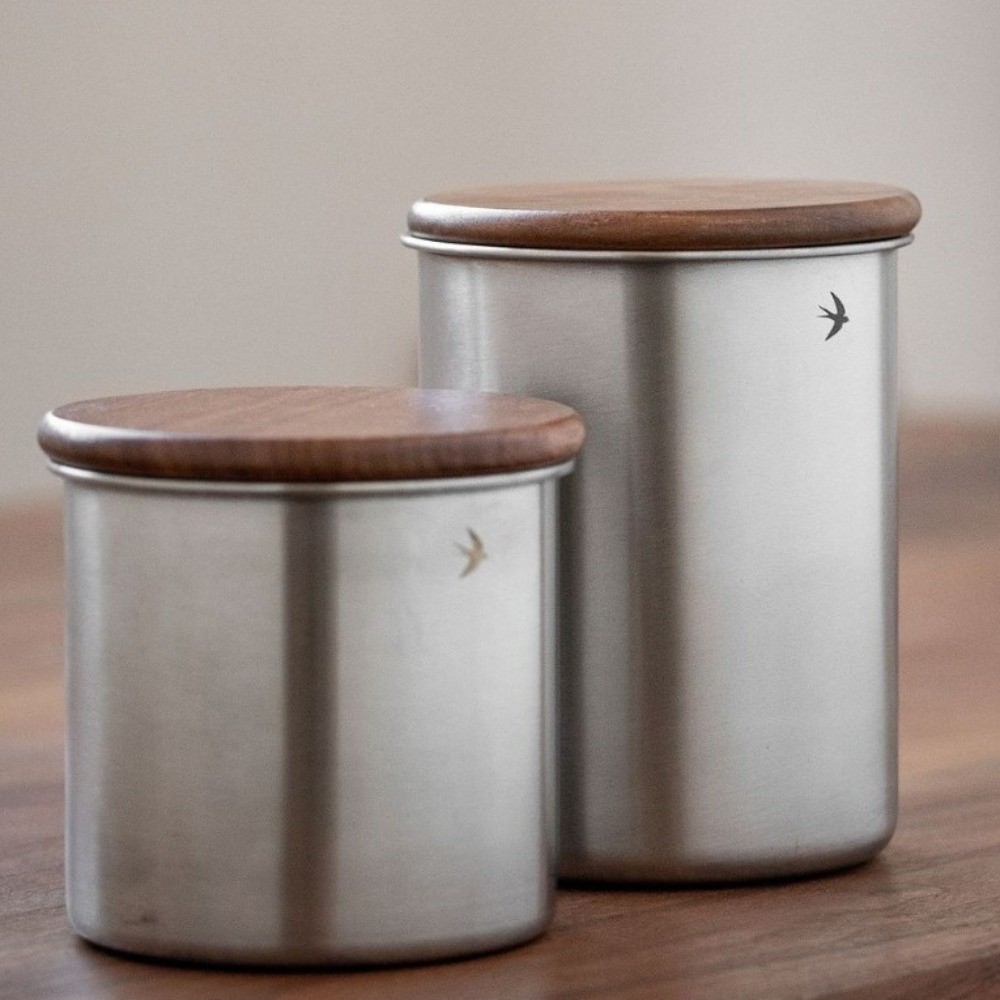 New Stainless Steel Matcha Jar - đánh giá và giá Food Storage Jars With Wooden Lids