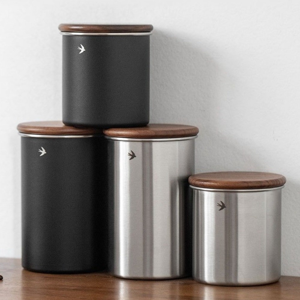 New Stainless Steel Matcha Jar - đánh giá và giá Food Storage Jars With Wooden Lids