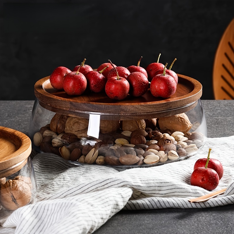Glass Canisters with Wooden Li - đánh giá và giá Food Storage Jars With Wooden Lids