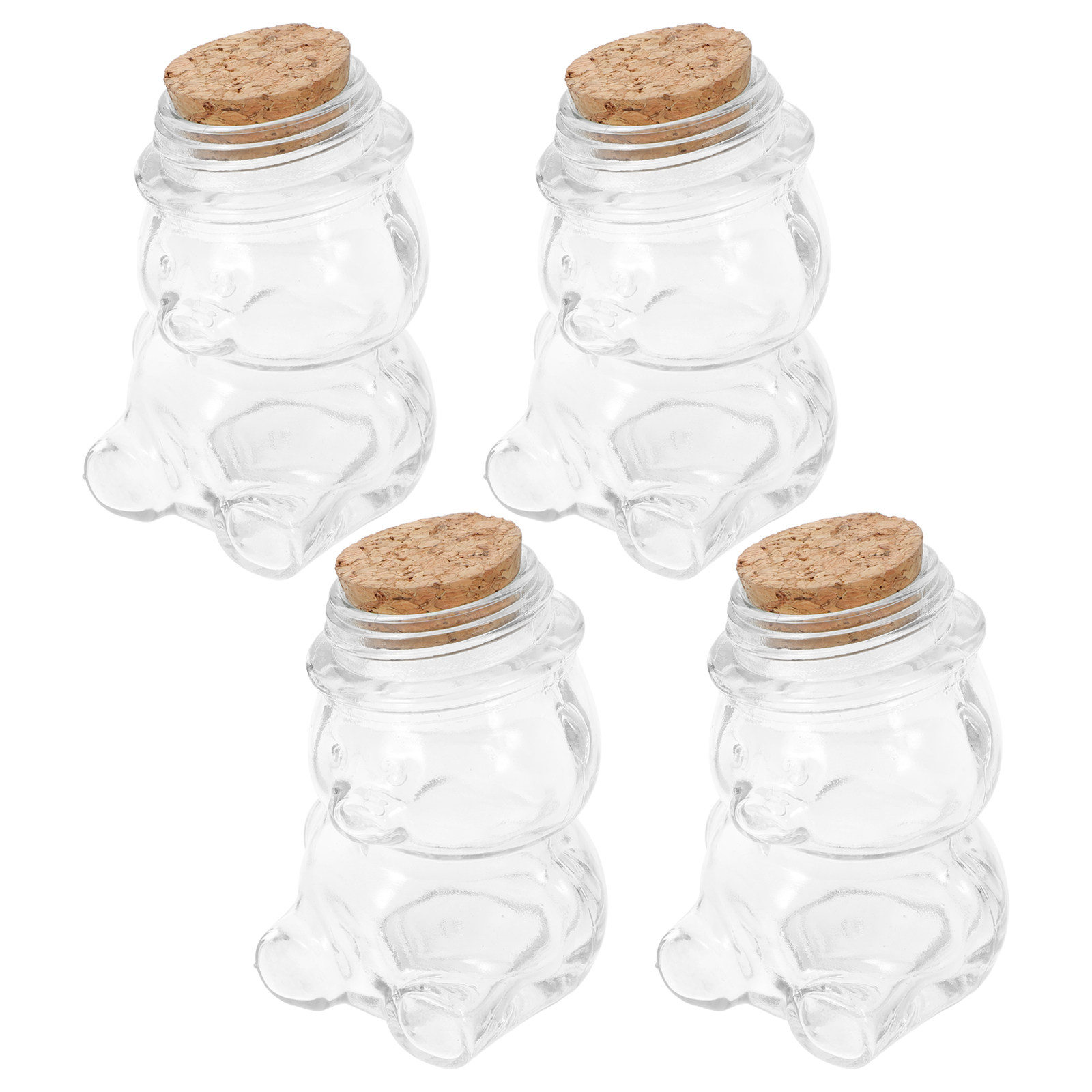 4Pcs Glass Candy Jar Set Trans - đánh giá và giá Food Storage Jars Airtight